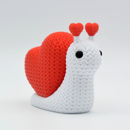 Knitted Valentine's Day Snail