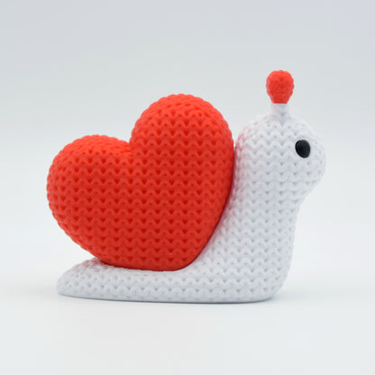 Knitted Valentine's Day Snail